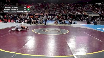 6A 106 lbs Champ. Round 1 - Emillio Peterson, Madison vs Maddox Anderson, Kuna