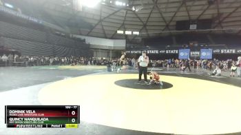 77 lbs Champ. Round 2 - Quincy Nanquilada, Mat Demon Wrestling Club vs Dominik Vela, Moses Lake Wrestling Club