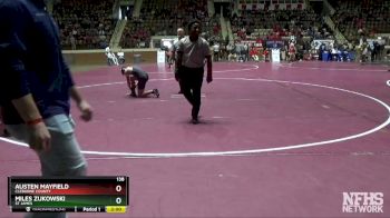 138 lbs Champ. Round 2 - AUSTEN MAYFIELD, Cleburne County vs Miles Zukowski, St James