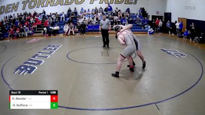 215 lbs Quarterfinal - Rocko Buffone, West Shamokin vs Hunter Ressler, Clearfield