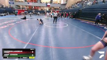 126 lbs Cons. Round 2 - Avery Johnson, Willis vs Maddison Lamoroux, McKinney