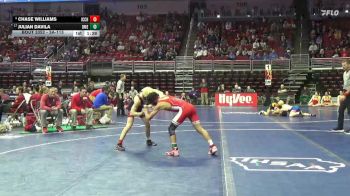 3A-113 lbs Cons. Round 3 - Chase Williams, Iowa City, City High vs Julian Davila, Des Moines East