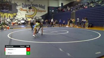 100 lbs Quarterfinal - Isabela Pires, Falls Church vs Jayden Mackin, Hopewell