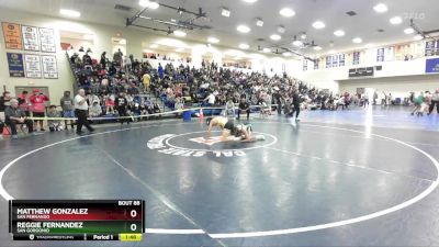 106 lbs Champ. Round 2 - Reggie Fernandez, San Gorgonio vs Matthew Gonzalez, San Fernando