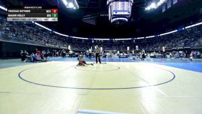 67 lbs Consy Pigtails - Tristan Bittner, Meyersdale vs Masir Kelly, Bristol Twp