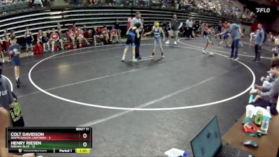 65 lbs Round 4 (6 Team) - Henry Riesen, Indiana Blue vs Colt Davidson, South Dakota Lightning