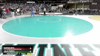 63 lbs 2nd Place Match - Lelah Bunch, Steelclaw Wrestling Club vs Zanyah Keys, Team Aggression Wrestling Club