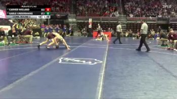2A-144 lbs Cons. Round 2 - Gable Underbakke, West Liberty vs Carver Wieland, Independence
