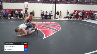74 kg Consi Of 8 #1 - Bryce Lowery, Indiana RTC vs Grant O'Dell, Knights RTC