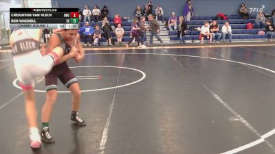 132 lbs Champ. Round 1 - Creighton Van Vleck, Rossville Wrestling Club vs Ben Waddell, Southwest Valley