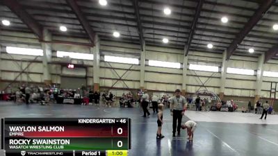 46 lbs Cons. Round 1 - Rocky Swainston, Wasatch Wrestling Club vs Waylon Salmon, Empire