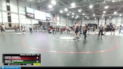 136 lbs Cons. Round 2 - Justin Donnell, Team Real Life Wrestling vs Israel Manfredda, Lionheart WC
