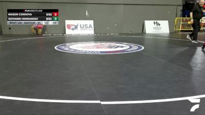 Bantam - 85 lbs Cons. Round 2 - Mason Cordova, Wan-Tu-Wazuri Oakland Youth Wrestling Club vs Giovanni Hernandez, Manteca Cobras Wrestling Club