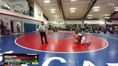 132 lbs Quarterfinal - Gatlin Davis, Torrington vs Fernando Perez, Thunder Basin High School