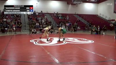 117 lbs 1st Place Match - Mackenzie Muniz, Mt. San Antonio College vs Lynette Legados, East Los Angeles College