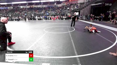 64 lbs Round Of 16 - Oakley Evans, Team Owls vs Cahlil Powell, Stl Warriors