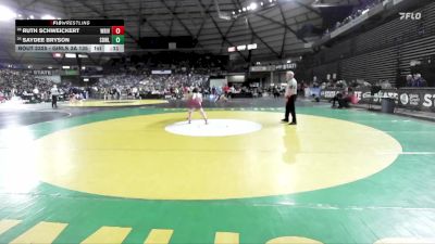 Girls 3A 135 lbs Cons. Round 1 - Ruth Schweickert, White River (Girls) vs Saydee Bryson, Sedro-Woolley (Girls)