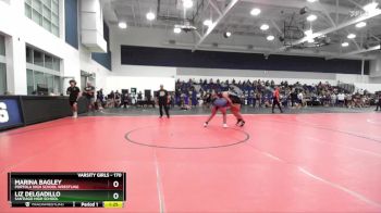 170 lbs Cons. Round 1 - Liz Delgadillo, Santiago High School vs Marina Bagley, Portola High School Wrestling