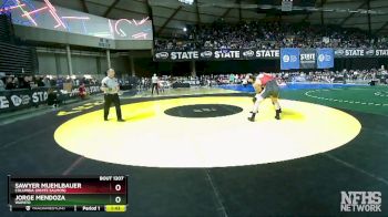 1A 190 lbs Quarterfinal - Jorge Mendoza, Wapato vs Sawyer Muehlbauer, Columbia (White Salmon)