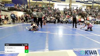 52 lbs Consi Of 8 #2 - Nash Broddle, Kingfisher vs Case Mccabe, Cowboy Wrestling Club