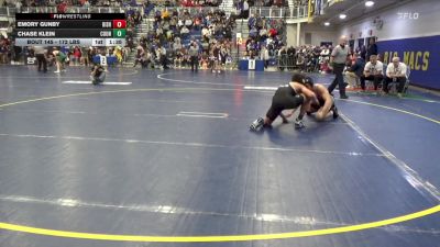 172 lbs R-64 - Emory Gunby, Bishop McCort vs Chase Klein, Council Rock North