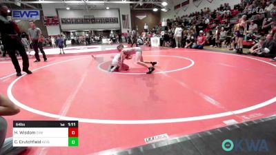 64 lbs Rr Rnd 1 - Hunter Wisdom, Caney Valley Wrestling vs Carter Crutchfield, Keystone Kids