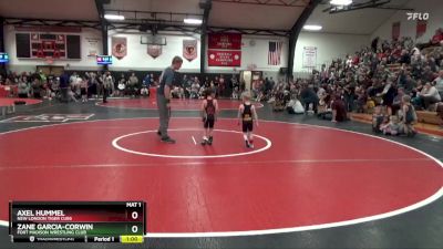 Bracket 3 lbs Semifinal - Axel Hummel, New London Tiger Cubs vs Zane Garcia-Corwin, Fort Madison Wrestling Club