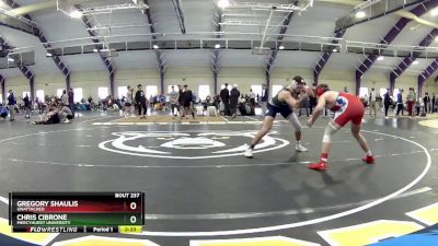 157 lbs Cons. Round 3 - Gregory Shaulis, Unattached vs Chris Cibrone, Mercyhurst University