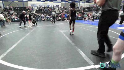 80 lbs 2nd Place - DeAndre Denmark Jr., D3 Wrestling Cluib vs Cyrus Baker, Harrah Little League Wrestling
