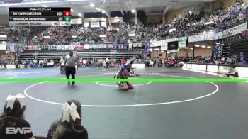 120 lbs Champ. Round 1 - Madison Siegfried, St. Francis HS vs Skylar Gleeson, Douglass HS