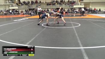 133 lbs Cons. Round 4 - Joey Langeman, Trine vs Ty Daugherty, John Carroll