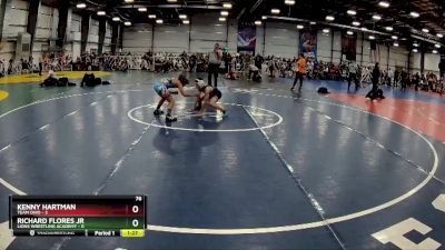 76 lbs Rd# 5- 3:45pm Friday Final Pool - Richard Flores Jr, Lions Wrestling Academy vs Kenny Hartman, Team Ohio