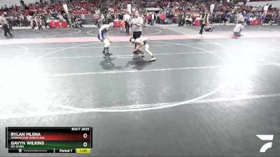 110 lbs Cons. Round 3 - Rylan Mlsna, Sarbarcker Wrestling vs Gavyn Wilkins, NC-S/SRG