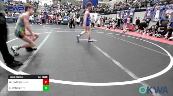 98 lbs Consolation - Wyatt Guthery, Harrah Little League Wrestling vs Colton Dobbs, Standfast