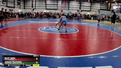 106 lbs Quarterfinals (8 Team) - Adrian Feliciano, DARKHORSE WRESTLING CLUB vs Riley Keen, FCA LYNCHBURG