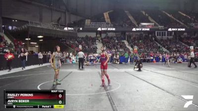 85 lbs Quarterfinal - Avryn Beiker, Hays vs Paisley Perkins, Caney