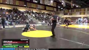 160 lbs Quarterfinal - John Miller, Buena High School Wrestling vs Lucas Reza, Servite High School Wrestling