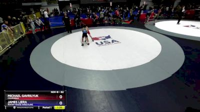 82 lbs Semifinal - Michael Gavrilyuk, California vs James Liera, Rough House Wrestling