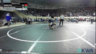 67 lbs Round Of 16 - Bowen Ryal, Tuttle Wrestling Club vs Sawyer Simpson, Salina Wrestling Club