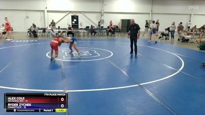 130 lbs Placement Matches (8 Team) - Alex Cole, Oklahoma Red vs Ryder Zychek, Connecticut