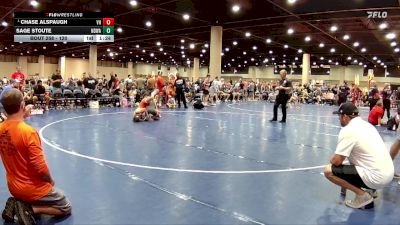 120 lbs Quarterfinal - Chase Alspaugh, Vancleave HS vs Sage Stoute, North DeSoto Wrestling Academy