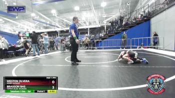 52 lbs Cons. Semi - Braxson Bas, Topeka Blue Thunder vs Weston Olvera, Honey Badger