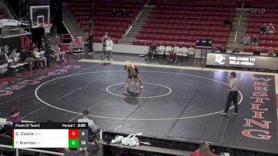 174 lbs Finals (2 Team) - Tyler Brennan, Little Rock vs Drew Clearie, Brown