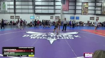 106 lbs Quarterfinals (8 Team) - Mason Babich, EAST CAROLINA WRESTLING ACADEMY vs Quinn Smith, IRONTIDE WRESTLING CLUB