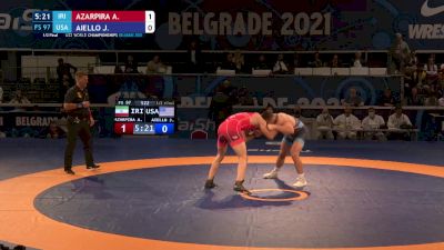 97 kg Semifinal - Amirali Hamid Azarpira, Iri vs Jonathan Leonard Aiello, Usa