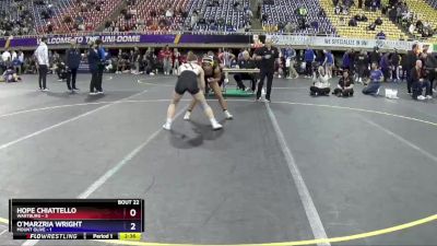 110 lbs 2nd Wrestleback (16 Team) - O`marzria Wright, Mount Olive vs Hope Chiattello, Wartburg