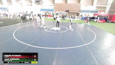 126 lbs Cons. Round 3 - Dane Sorenson, Cedar Valley vs Parker Peterson, Uintah