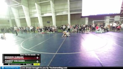 115 lbs Cons. Round 4 - Bronson Hubbard, Diamondville Wrestling Club vs Forrest Von Haden, Monticello