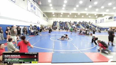 115 lbs 5th Place Match - Valeria Garcia, Villa Park High School Wrestli vs Alexa Gonzalez, Santa Ana Wrestling Club