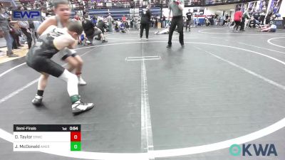 67 lbs Semifinal - Donnie Taylor, El Reno Wrestling Club vs Judge McDonald, American Killerbees Edmond